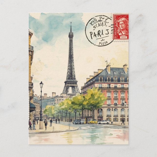 Eiffelturm Paris Postkarte (Vorderseite)
