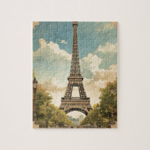 Eiffelturm Paris Reise Vintage Stil Retro Kunst