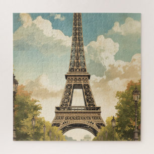 Eiffelturm Paris Reise Vintage Stil Retro Kunst