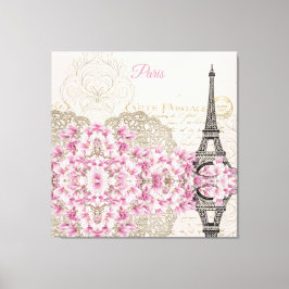Eiffelturm, Paris Rosa Magnolia Leinwanddruck