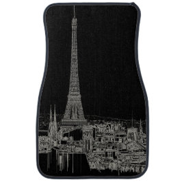 Eiffelturm-Paris-Stadtbild skizziert Auto-Matte Automatte