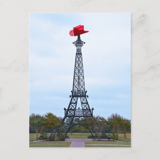 Eiffelturm, Paris, Texas Postkarte (Vorderseite)