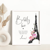 Eiffelturm paris Thema Bubbly Bar Brautparty