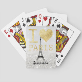 Eiffelturm Paris und Herz Spielkarten