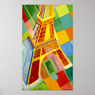 Eiffelturm, Paris - Vintage Malerei von Delaunay Poster