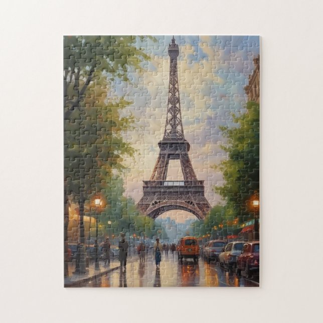 Eiffelturm Paris Vintage Retro Art (Vertikal)