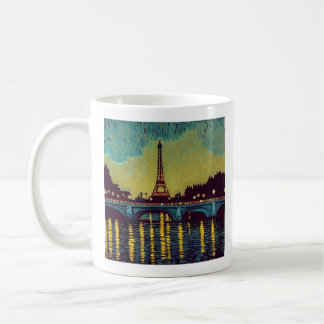 Eiffelturm, Pariser Gemälde im Van-Gogh-Stil Kaffeetasse
