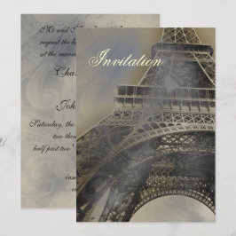 Eiffelturm Pariser Hochzeitseinladung Einladung