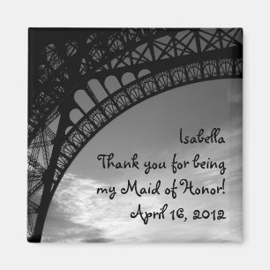 Eiffelturm Personalisierte Trauzeugin Magnet