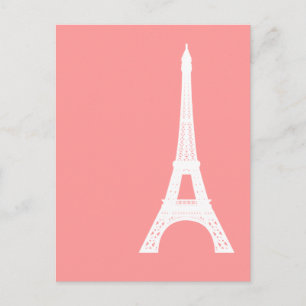 Eiffelturm Pink Postkarte