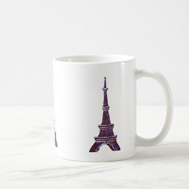 Eiffelturm Pointillism-Tasse Kaffeetasse (Rechts)