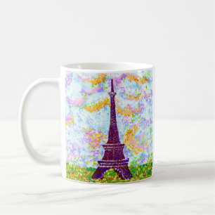 Eiffelturm Pointillismus Frühjahrslandschaft Kaffeetasse