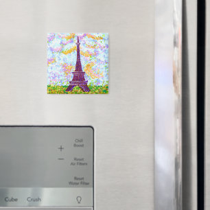 Eiffelturm Pointillismus Frühjahrslandschaft Magnet