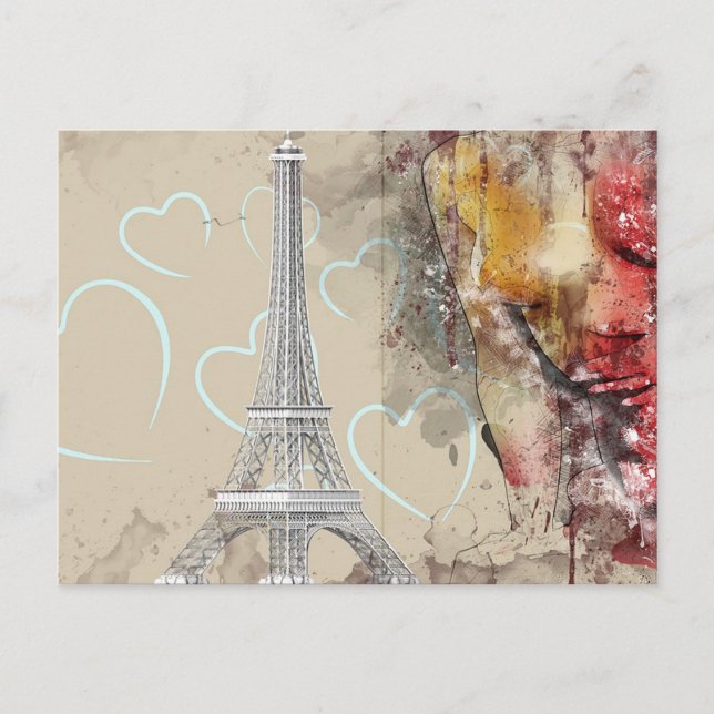 Eiffelturm Postkarte (Vorderseite)