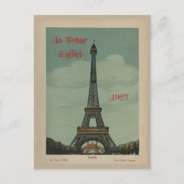 Eiffelturm Postkarte (Vorderseite)