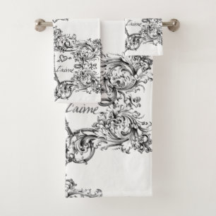 Eiffelturm-Rolle-Druck Paris Je T'aime Badhandtuch Set