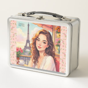 Eiffelturm, romantischer Urlaub Metal Lunchbox