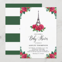 Eiffelturm Rote Rose Paris Babydusche