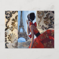 Eiffelturm, rotes Kleid, los!