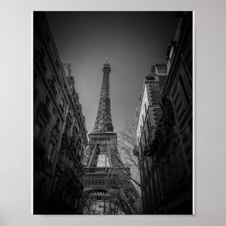 Eiffelturm Schwarz-Weiß-Foto Poster