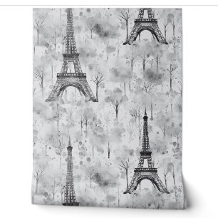 Eiffelturm Schwarz-weiß Paris Tapete