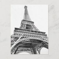 Eiffelturm Schwarz-Weiß-Postkarte
