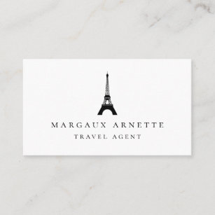 Eiffelturm-schwarzes Logo Visitenkarte