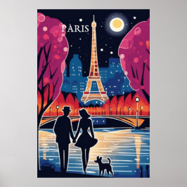 Eiffelturm-Sehenswürdigkeit Paris Poster