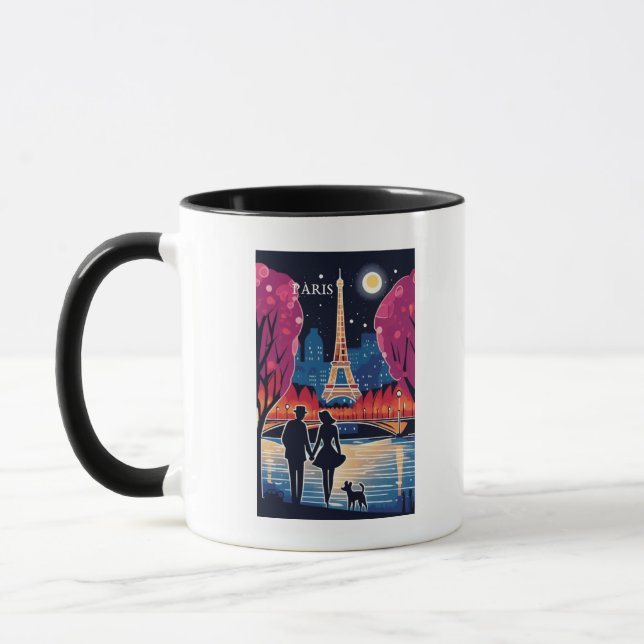 Eiffelturm-Sehenswürdigkeit Paris Tasse (Links)