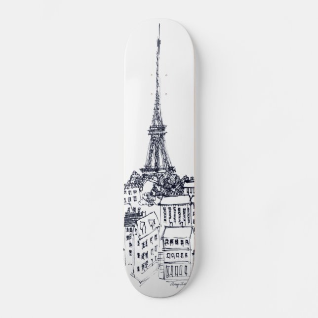 Eiffelturm Skateboard (Vorderseite)