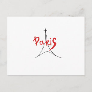 Eiffelturm Skizze Paris Frankreich Postkarte