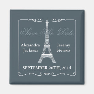 Eiffelturm speichert das Date Magnet