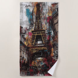 Eiffelturm Street Art Paris Urban Graffiti Strandtuch