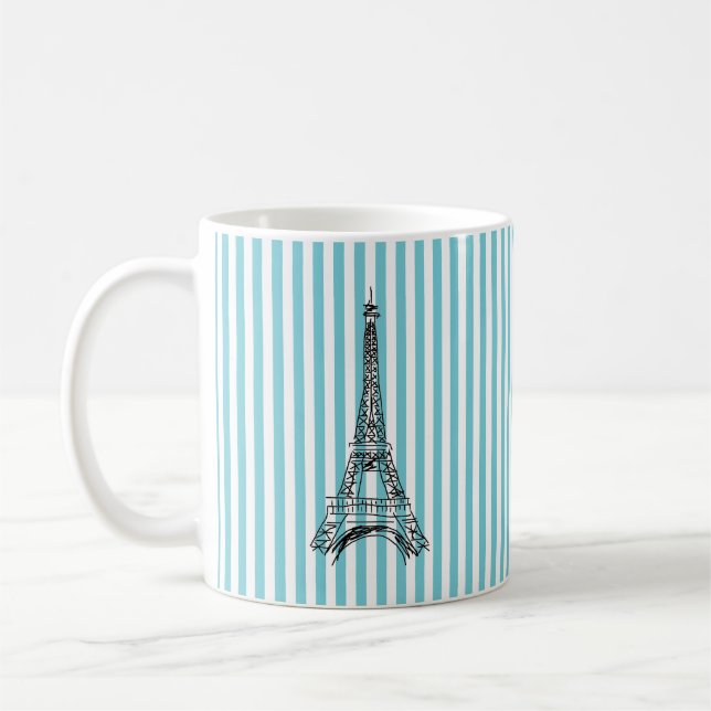 Eiffelturm Strip Tasse (Links)