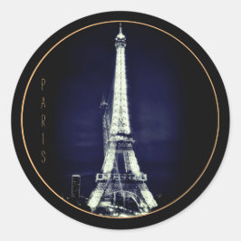 Eiffelturm & Surreal Paris Art/Liebe Frankreich BL Runder Aufkleber