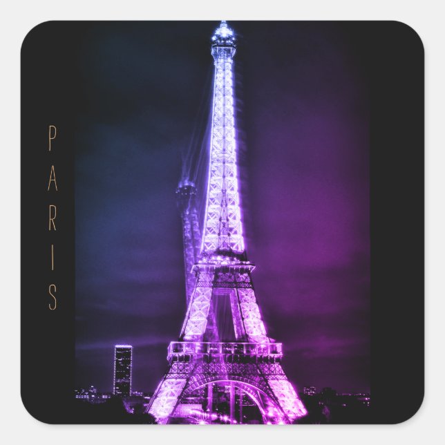 Eiffelturm & Surreal Paris Art / Liebe Frankreich  Quadratischer Aufkleber (Vorderseite)