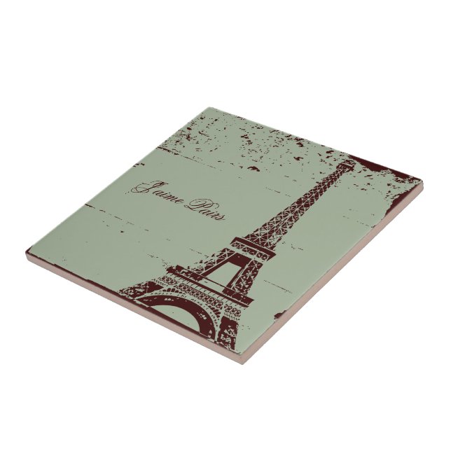 Eiffelturm - Tile & Trivets Fliese (Seite)