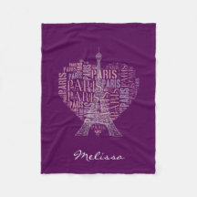 Eiffelturm u. Aufschriften Paris | Deep Purple