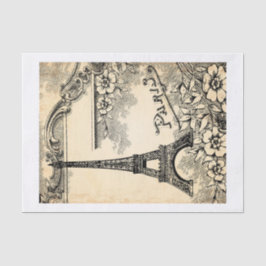 Eiffelturm und das Wort "Paris" drucken Seidenpapier