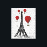 Eiffelturm und Red Hot Air Balloons Leinwanddruck<br><div class="desc">Transport & Reisen</div>