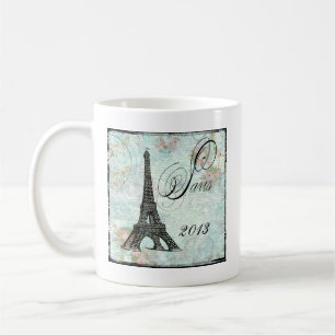 Eiffelturm und Rosengarten Paris Kaffeetasse