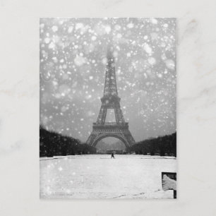 Eiffelturm unter dem Schnee 1964 - Robert Doisneau Postkarte