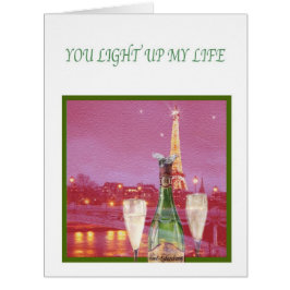 Eiffelturm Valentine, du zündest mein Leben an
