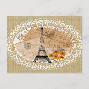Eiffelturm Vintage Französische Postkarten & Karte