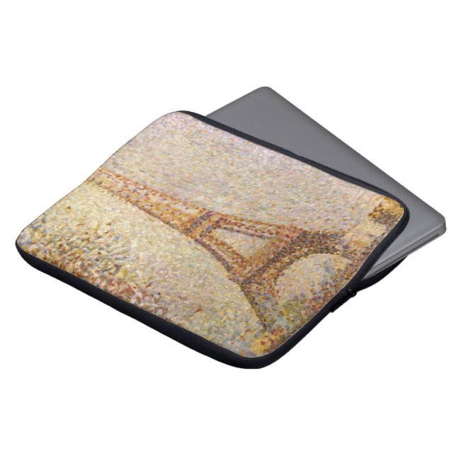 Eiffelturm von Georges Seurat, Vintage Kunst Laptopschutzhülle (Vorne Oben)