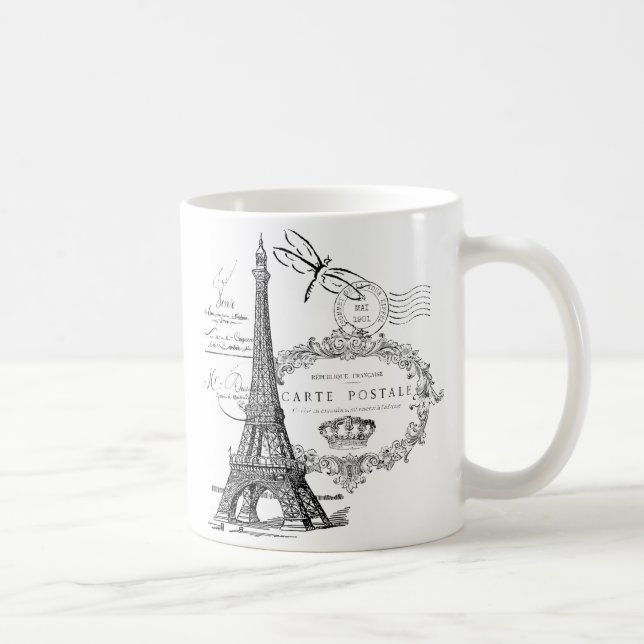 Eiffelturmcollage Kaffeetasse (Rechts)
