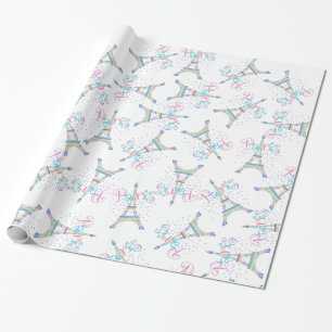 Eiffelturmconfetti-Packpapier Geschenkpapier