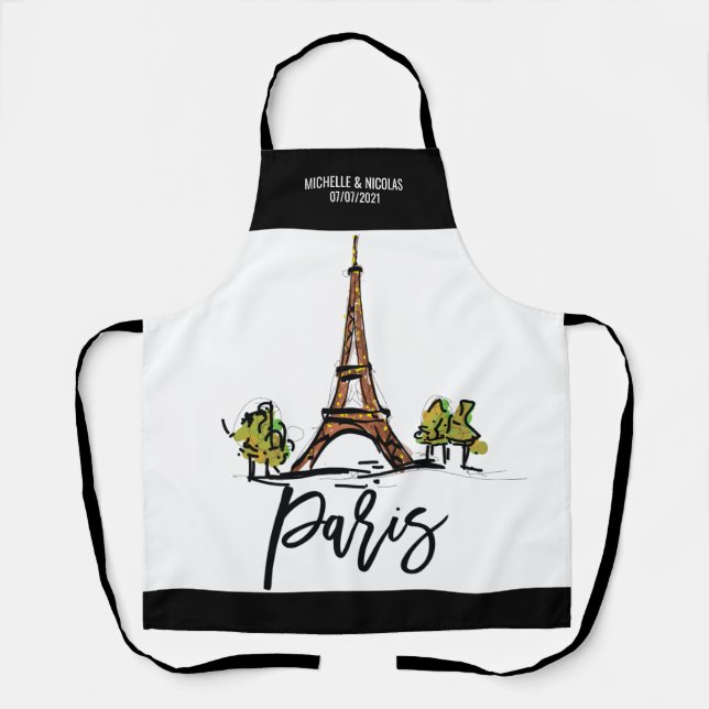 Eiffelturmparis ROMANTIC COUPLE Schürze (Vorderseite)
