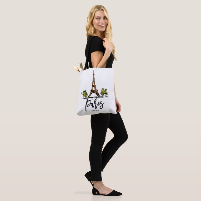 Eiffelturmparis Tasche (Am Model)
