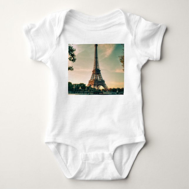 Eiffelturmwerfer Baby Strampler (Vorderseite)